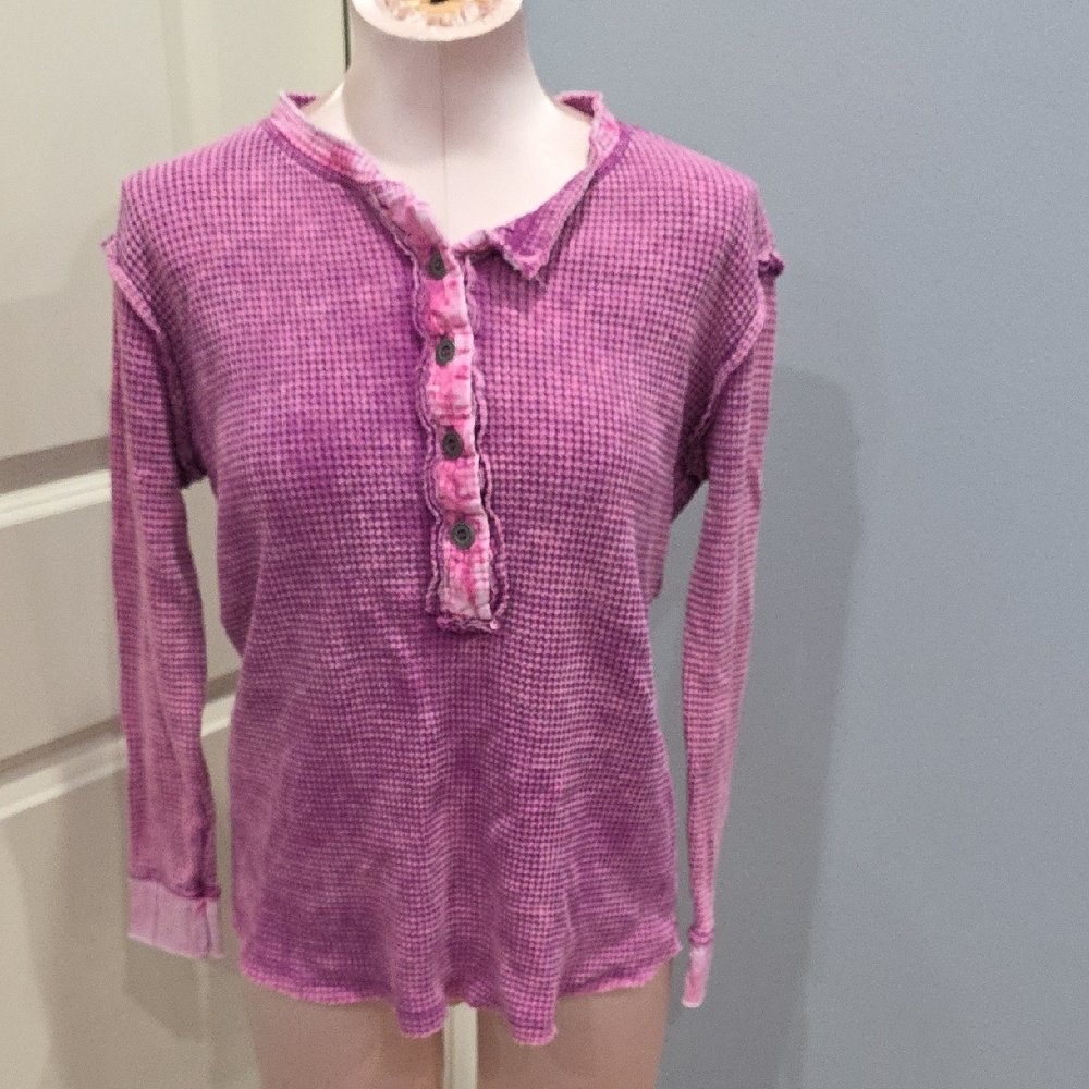 Zenana Outfitters‎ Purple Textured Long Sleeve Top